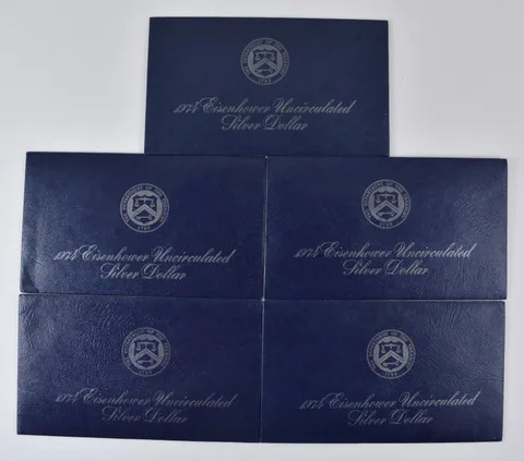Lot (5) OGP 1974 Eisenhower Uncirculated Dollar Envelope - NO COIN