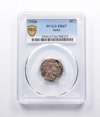 PR67 1936 Indian Head Buffalo Nickel Satin PCGS *0835