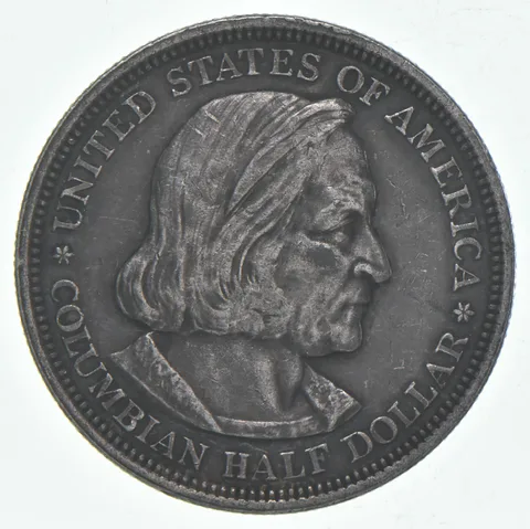 1892 XF Christopher Columbus Columbian Exposition Half Dollar 90% Silver