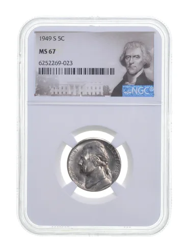 MS67 1949-S Jefferson Nickel - Graded NGC a3657