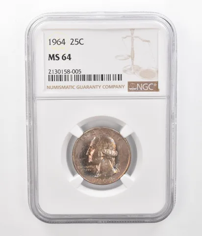 1964 Washington Quarter MS64 NGC Beautiful Tone *2355