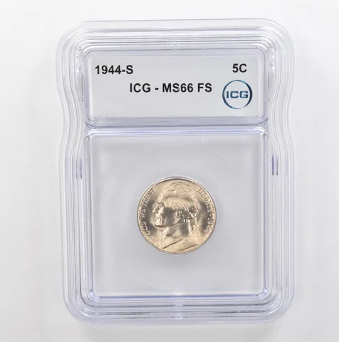 1944-S Jefferson Nickel MS66 FS ICG Beautiful Tone Reverse *5330