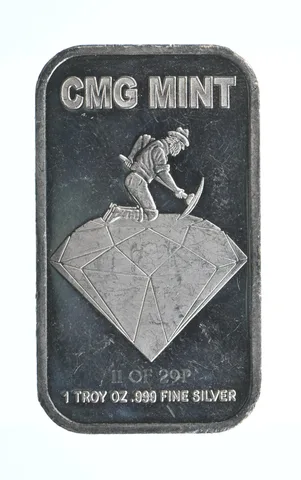 1 Troy Oz Silver Art Bar The Dream CMG Mint *9725