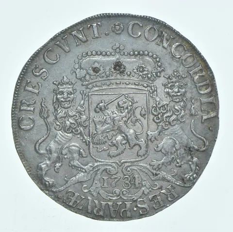1734 Netherlands Silver Ducaton a9289