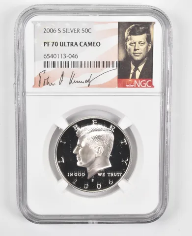 2006-S Kennedy Half Dollar SILVER PF70 UCam - NGC Special Lbl