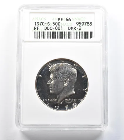 1970-S Kennedy Half Dollar DDO-001 DMR-2 PF66 ANACS a1451