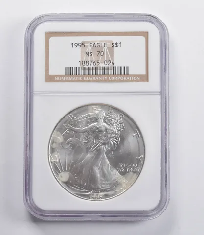 MS70 1995 American Silver Eagle NGC a2738