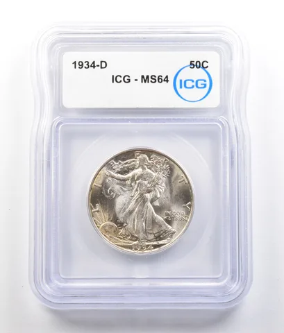 1934-D Walking Liberty Half Dollar MS64 ICG *0753
