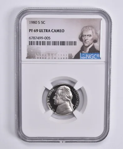 1980-S Jefferson Nickel PF69 UCam NGC Special Lbl