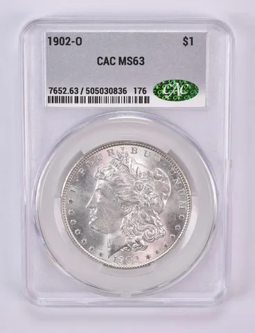 1902-O Morgan Silver Dollar MS63 CAC CACg