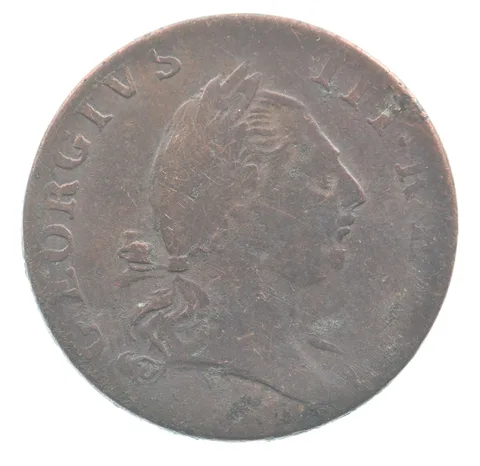 1773 Virginia Half Penny Colonial Copper *4469
