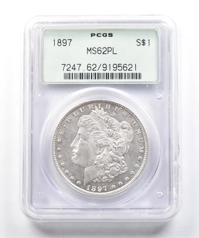 1897 Morgan Silver Dollar MS62 PL PCGS OGH *1766