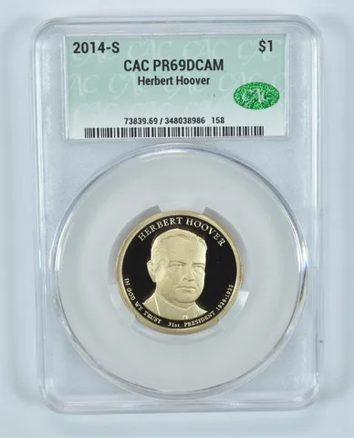 2014-S Presidential $1 Herbert Hoover PR69 DCAM CAC CACg