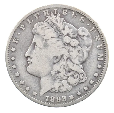 1893-CC Morgan Silver Dollar a2501