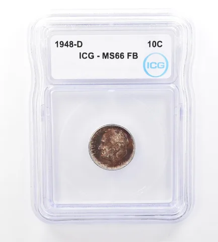 1948-D Roosevelt Dime MS66 FB ICG Beautiful Tone *1581