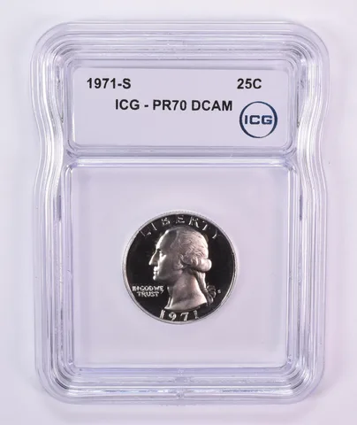 1971-S Washington Quarter PR70 DCAM ICG