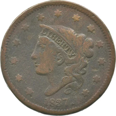 1837 Liberty Head Large Cent a2336