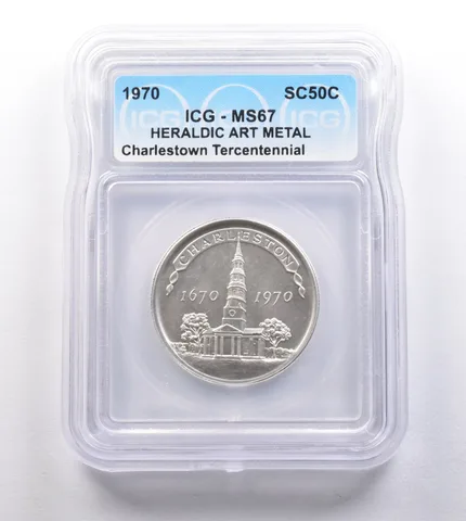 1970 So Called Half Dollar Charleston Tercentennial MS67 ICG