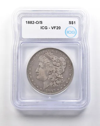 1882-O/S Morgan Silver Dollar VF20 ICG a1618