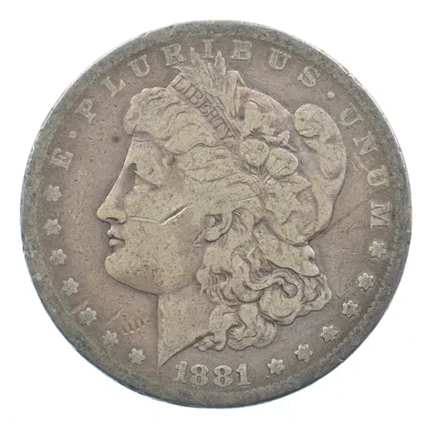 Early - 1881-S Morgan Silver Dollar - 90% US Coin *890