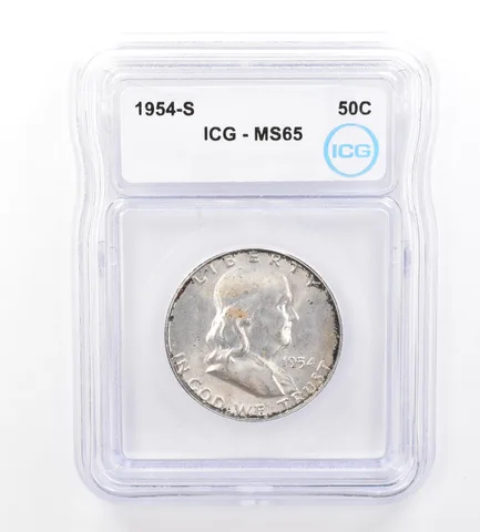 1954-S Franklin Half Dollar MS65 ICG Beautiful Tone *1682