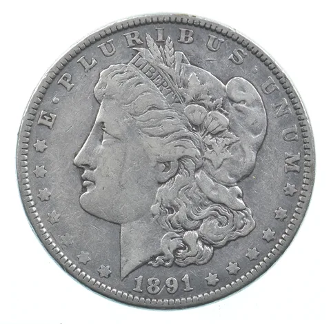 Early - 1891 Morgan Silver Dollar - 90% US Coin *769