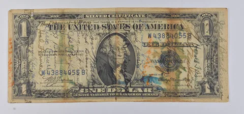 1935-A $1 United States Silver Certificate WWII Short Snorter *5292