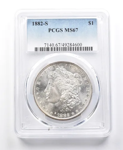 1882-S Morgan Silver Dollar MS67 PCGS a2058