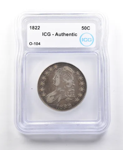 1822 Capped Bust Half Dollar O-104 Authentic ICG *5653