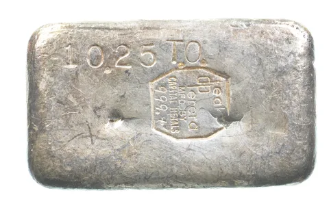 10.25 Troy Oz Silver Bar Deak Perera Vintage Poured Capital Metals *5552