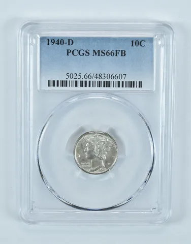 1940-D Mercury Dime MS66 FB PCGS Blue Label