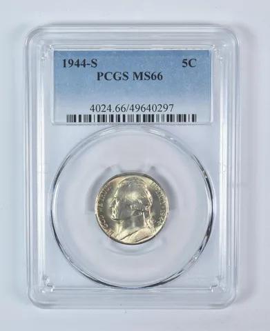 1944-S Jefferson Nickel MS66 PCGS Blue Label