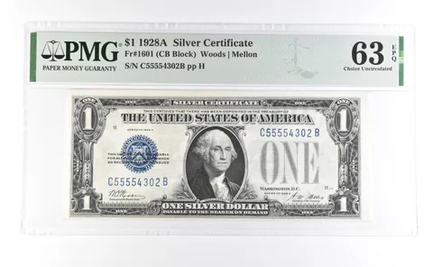 1928 A $1 Silver Certificate Fr#1601 Choice Unc 63 EPQ PMG *7005