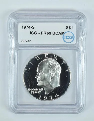 1974-S Eisenhower $1 Silver PR69 DCAM ICG