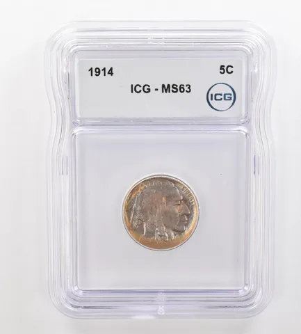 1914 Indian Head Buffalo Nickel MS63 ICG Beautiful Tone *3196