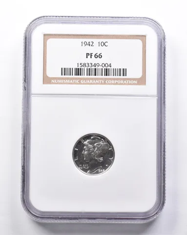 PF66 1942 Mercury Dime NGC *6927