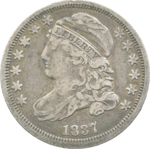 1837 Capped Bust Dime *9025