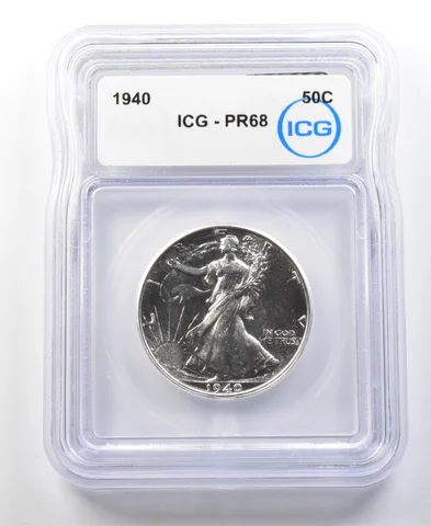 1940 Walking Liberty Half Dollar PR68 ICG a0175