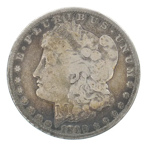 1899-S Morgan Silver Dollar Beautiful Tone Counterstamped "M" *6247