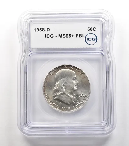 1958-D Franklin Half Dollar MS65+ FBL ICG *6721