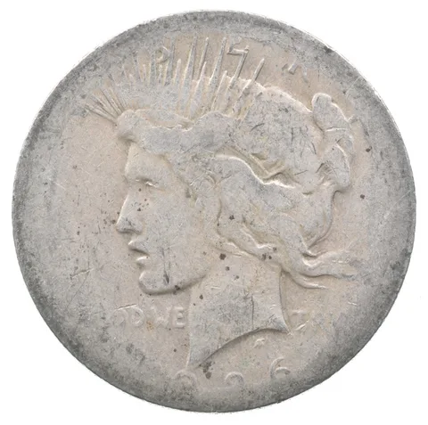 1926 Peace Silver Dollar Lowball Pocket Piece a6364