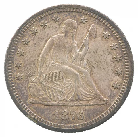 1876 Seated Liberty Quarter a8872