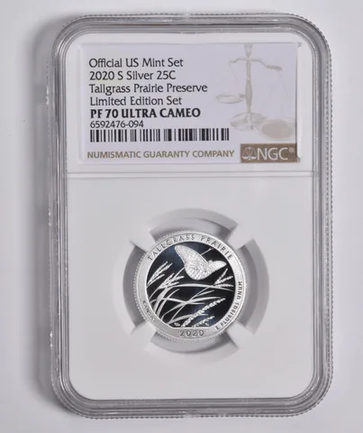 2020-S Silver Tallgrass Prairie Quarter Limited Edition PF70 UCAM NGC
