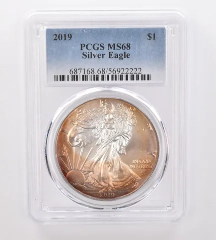 2019 American Silver Eagle MS68 PCGS Beautiful Tone *9942