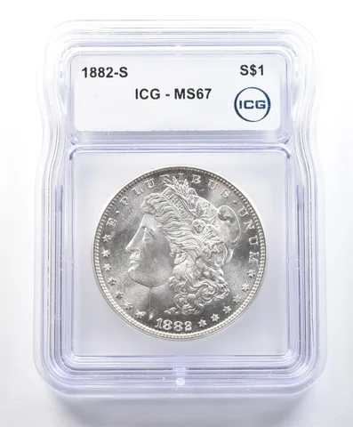 1882-S Morgan Silver Dollar MS67 ICG *8986