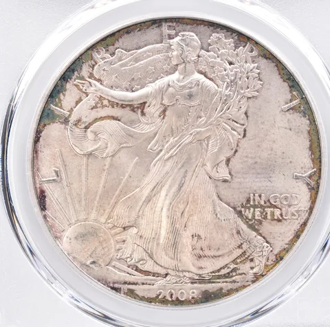 2008 American Silver Eagle MS66 PCGS Beautiful Tone *1405