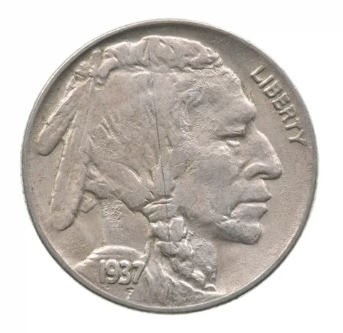 1937-D Indian Head Buffalo Nickel 3 Leg Legged *4599