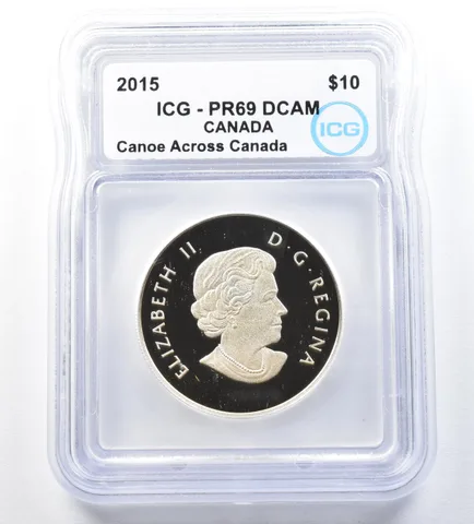 2015 Canada 10 Dollars Canoe Across Canada PR69 DCAM ICG *8900