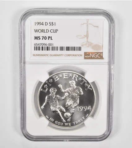 MS70 PL 1994-D World Cup Tournament Commemorative Silver Dollar NGC *1393