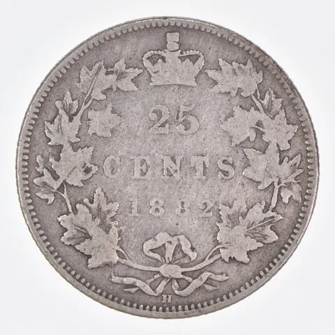 Better Date - 1882 Canada 25 Cents World Coin- Silver *308